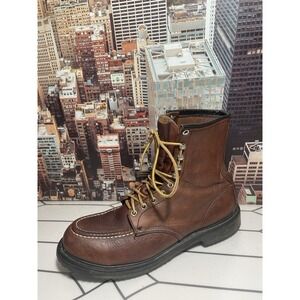 Vintage Red Wing Brown Steel Toe Work Boots Made in the USA Size 11 B